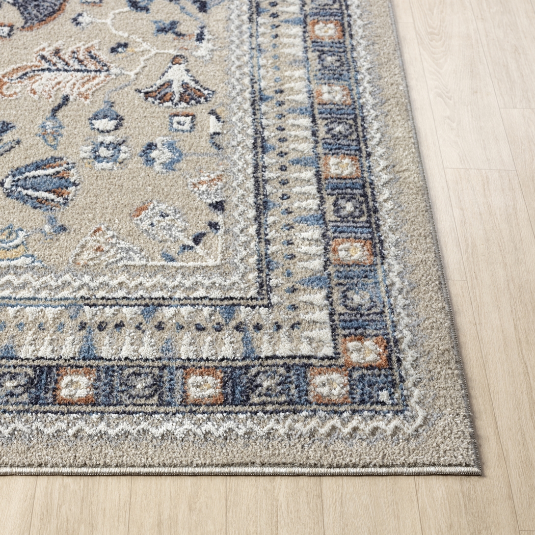 Evette Rios Jakue Blue 5'3 x 7' Rug - Thumbnail - Image 5