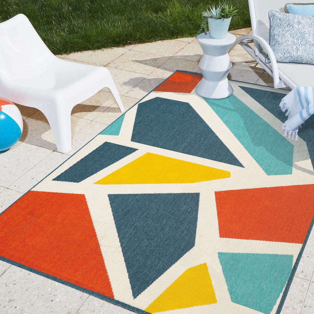 Evette Rios Karlisle Multi 5' x 7' Indoor/Outdoor Rug - Thumbnail - Image 2