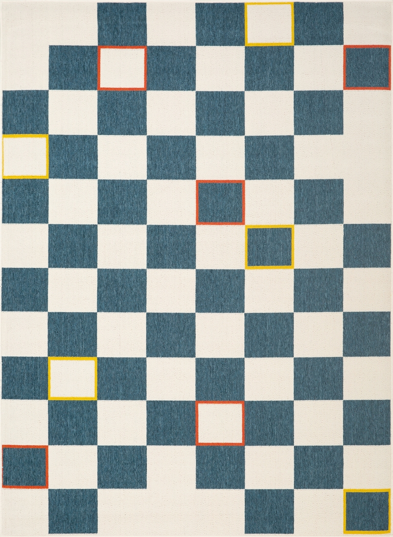 Evette Rios Peachco Blue 5' x 7' Indoor/Outdoor Rug - Thumbnail - Image 1