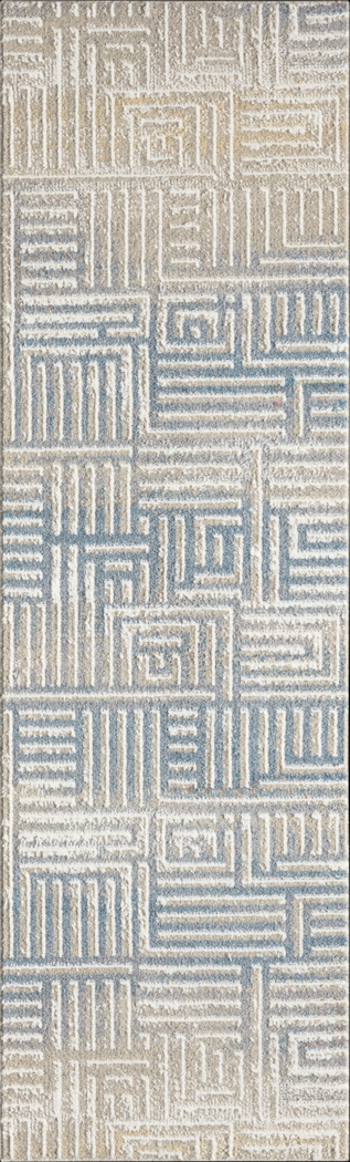 Evette Rios Udae Blue 2'2 x 7' Runner Rug - Thumbnail - Image 1