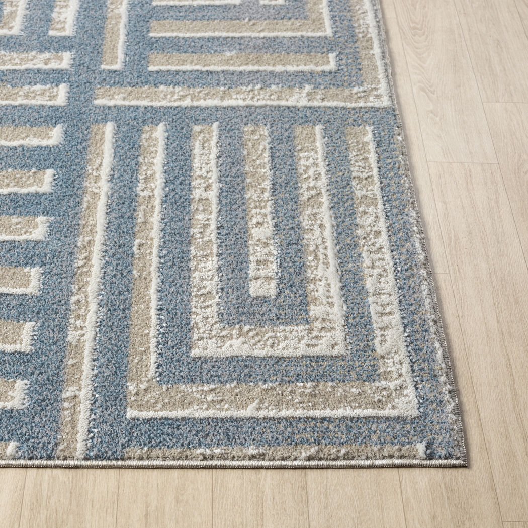 Evette Rios Udae Blue 5'3 x 7' Rug - Thumbnail - Image 5