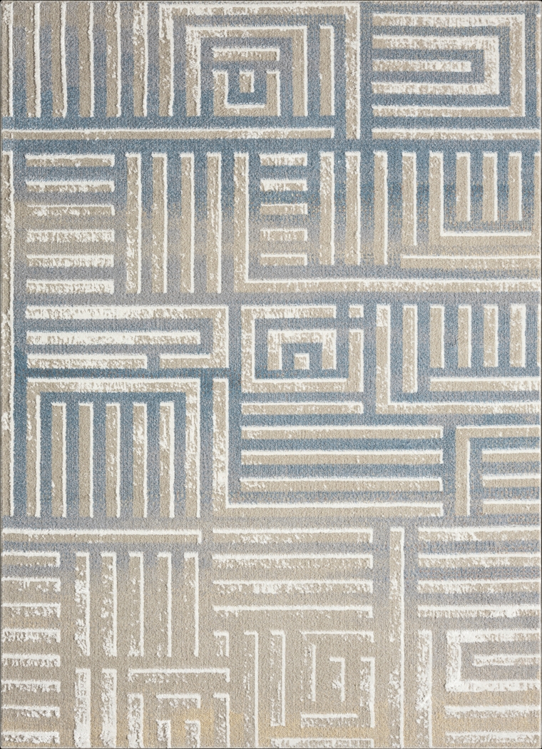Evette Rios Udae Blue 7'9 x 9'9 Rug - Thumbnail - Image 1