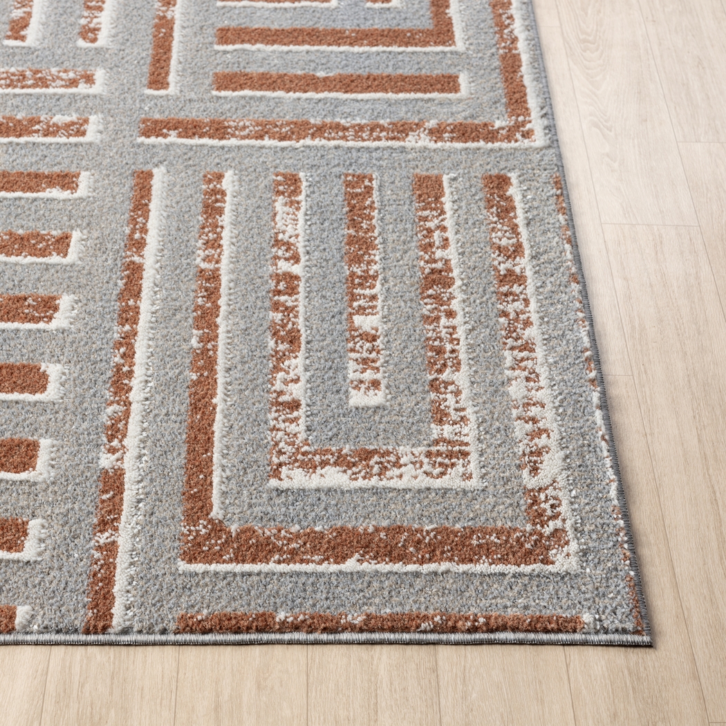 Evette Rios Udae Rust 5'3 x 7' Rug - Thumbnail - Image 5