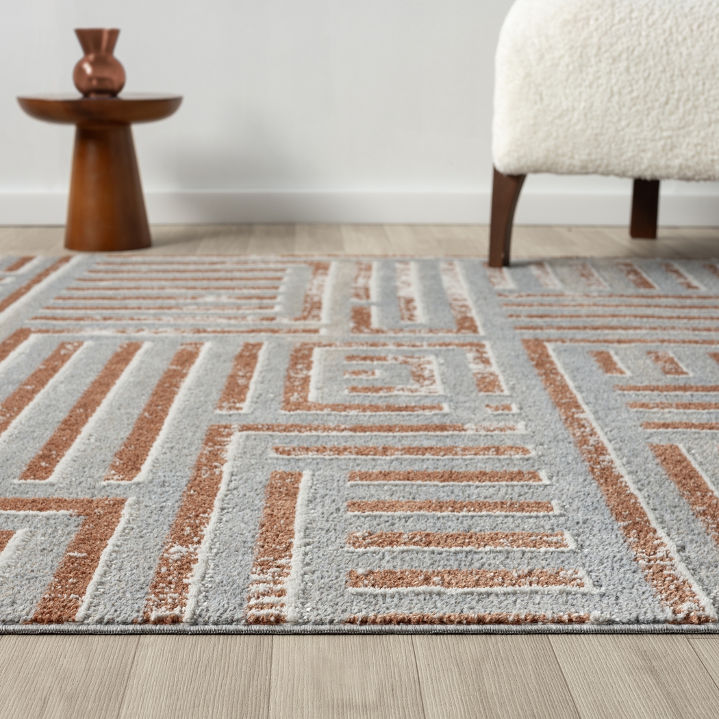 Evette Rios Udae Rust 5'3 x 7' Rug - Thumbnail - Image 6