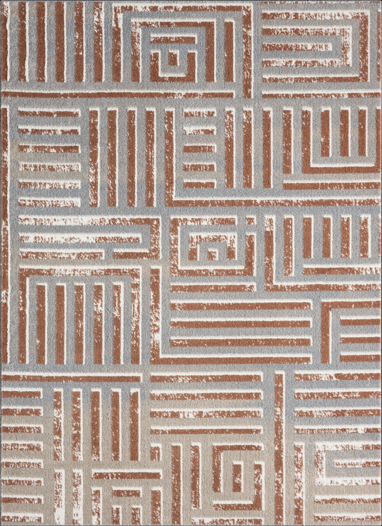 Evette Rios Udae Rust 5'3 x 7' Rug - Thumbnail - Image 1