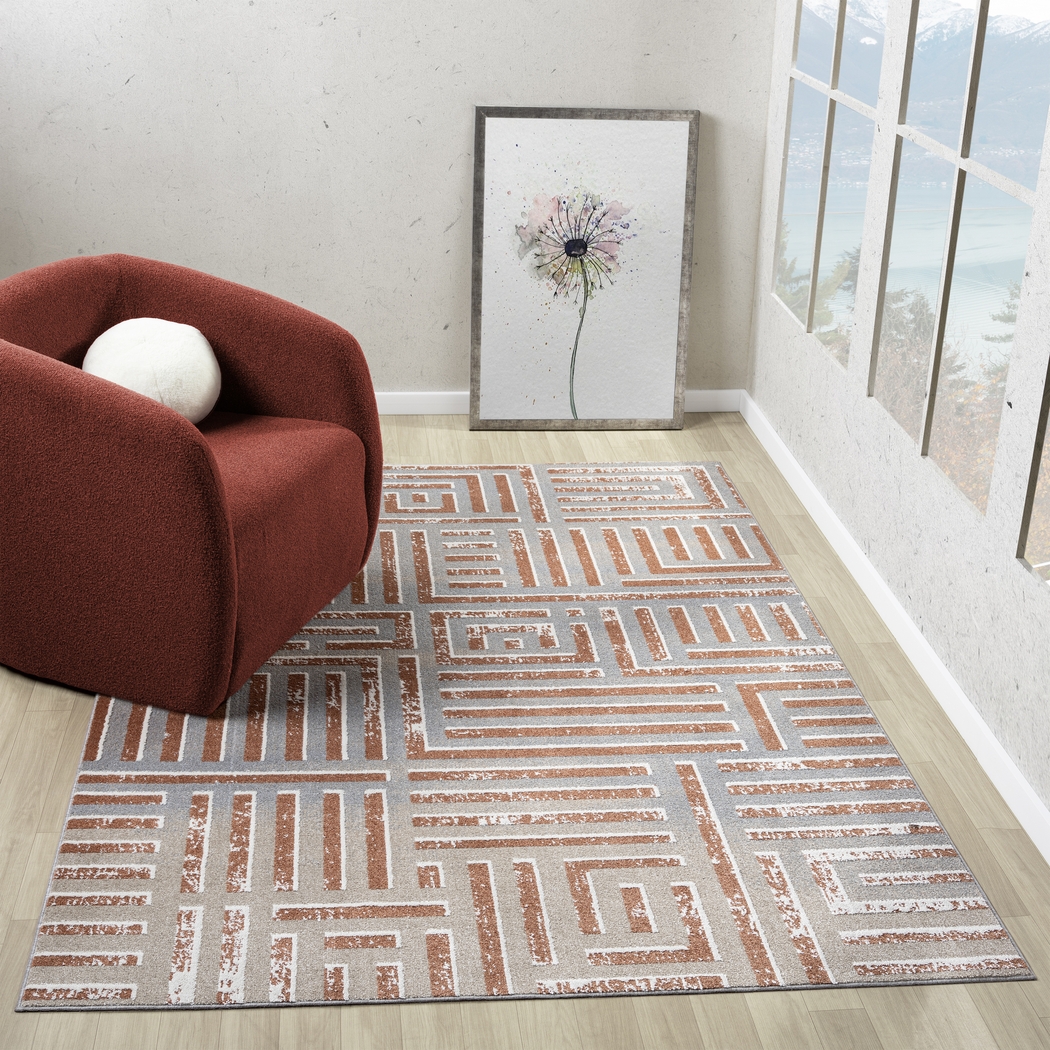 Evette Rios Udae Rust 7'9 x 9'9 Rug - Thumbnail - Image 2