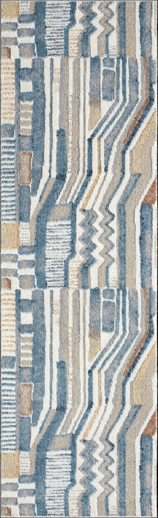 Evette Rios Zorion Blue 2'2 x 7' Runner Rug - Thumbnail - Image 1