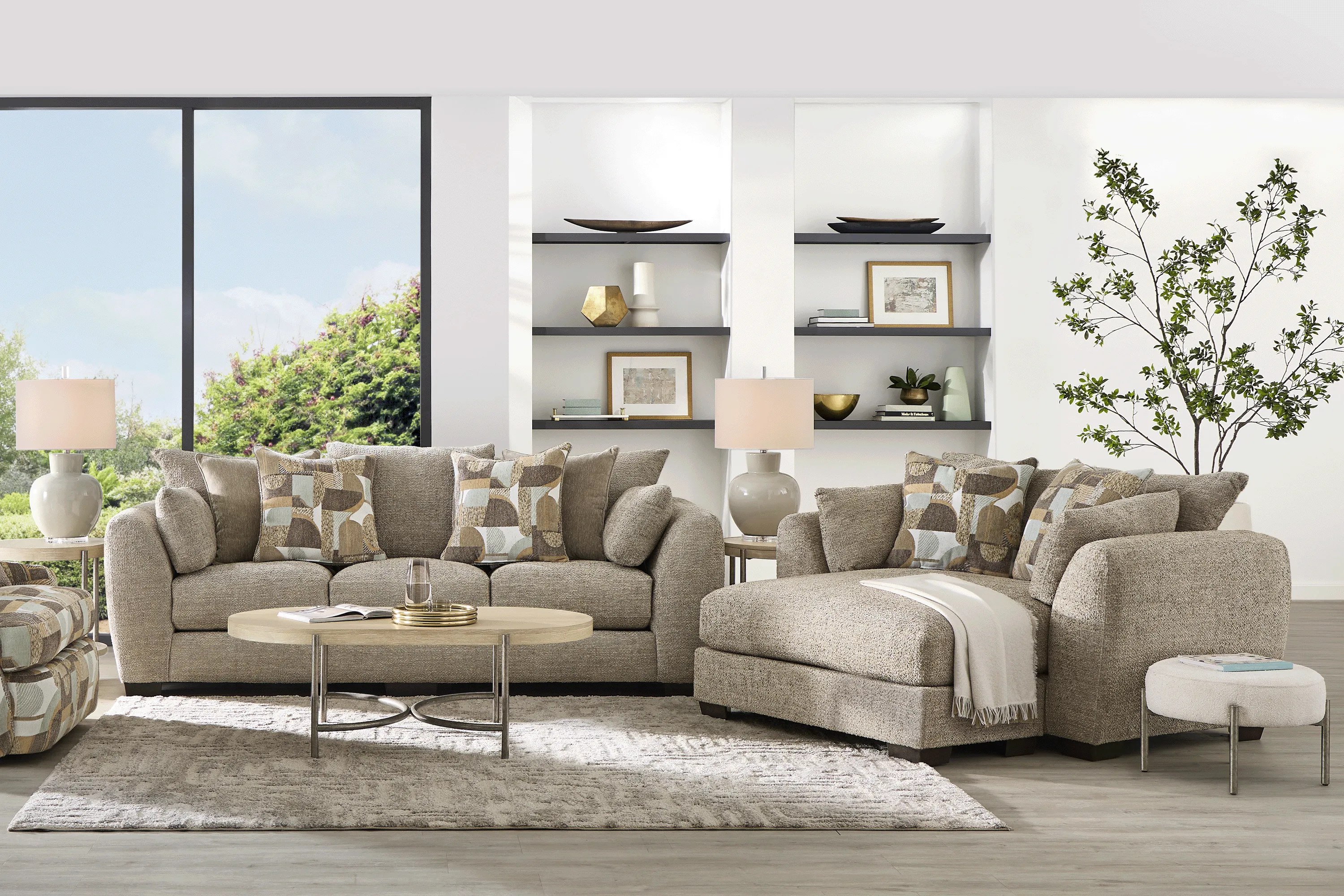 Evianna Brown 7 Pc Living Room - Thumbnail - Image 1