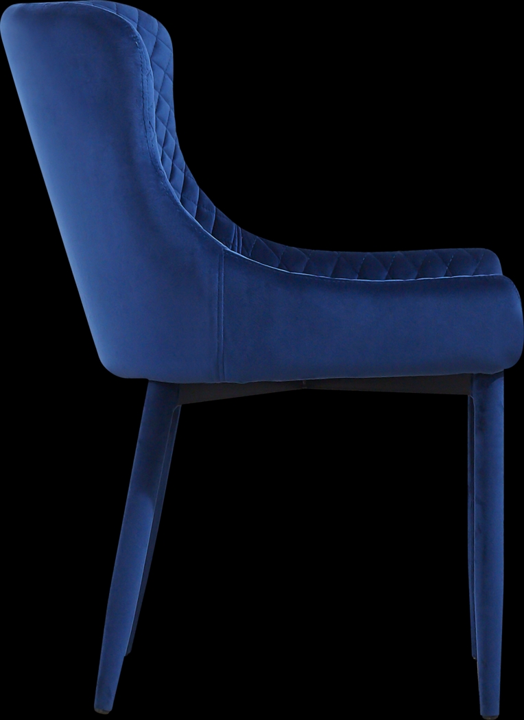 Evorna Navy Side Chair - Thumbnail - Image 3