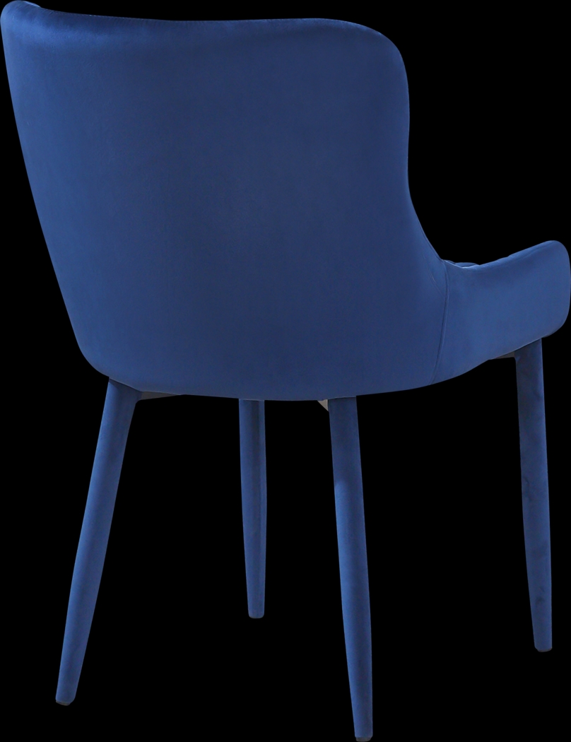 Evorna Navy Side Chair - Thumbnail - Image 4