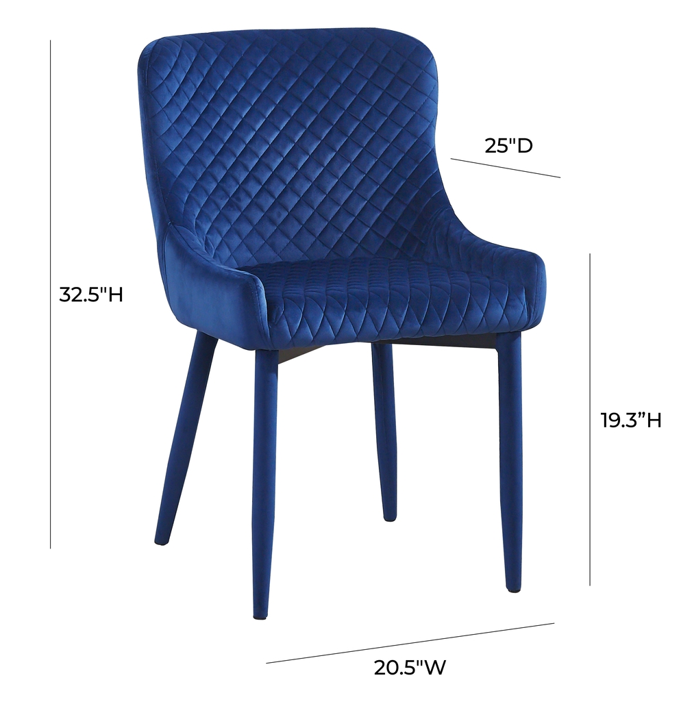 Evorna Navy Side Chair - Thumbnail - Image 8
