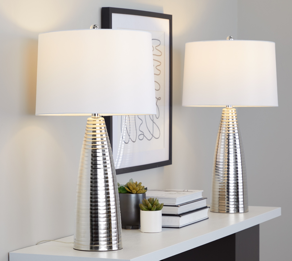 Ewald Shade Silver Lamp, Set of 2 - Thumbnail - Image 2
