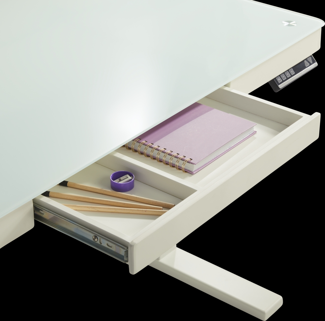 Exeter Place White Adjustable Desk - Thumbnail - Image 4