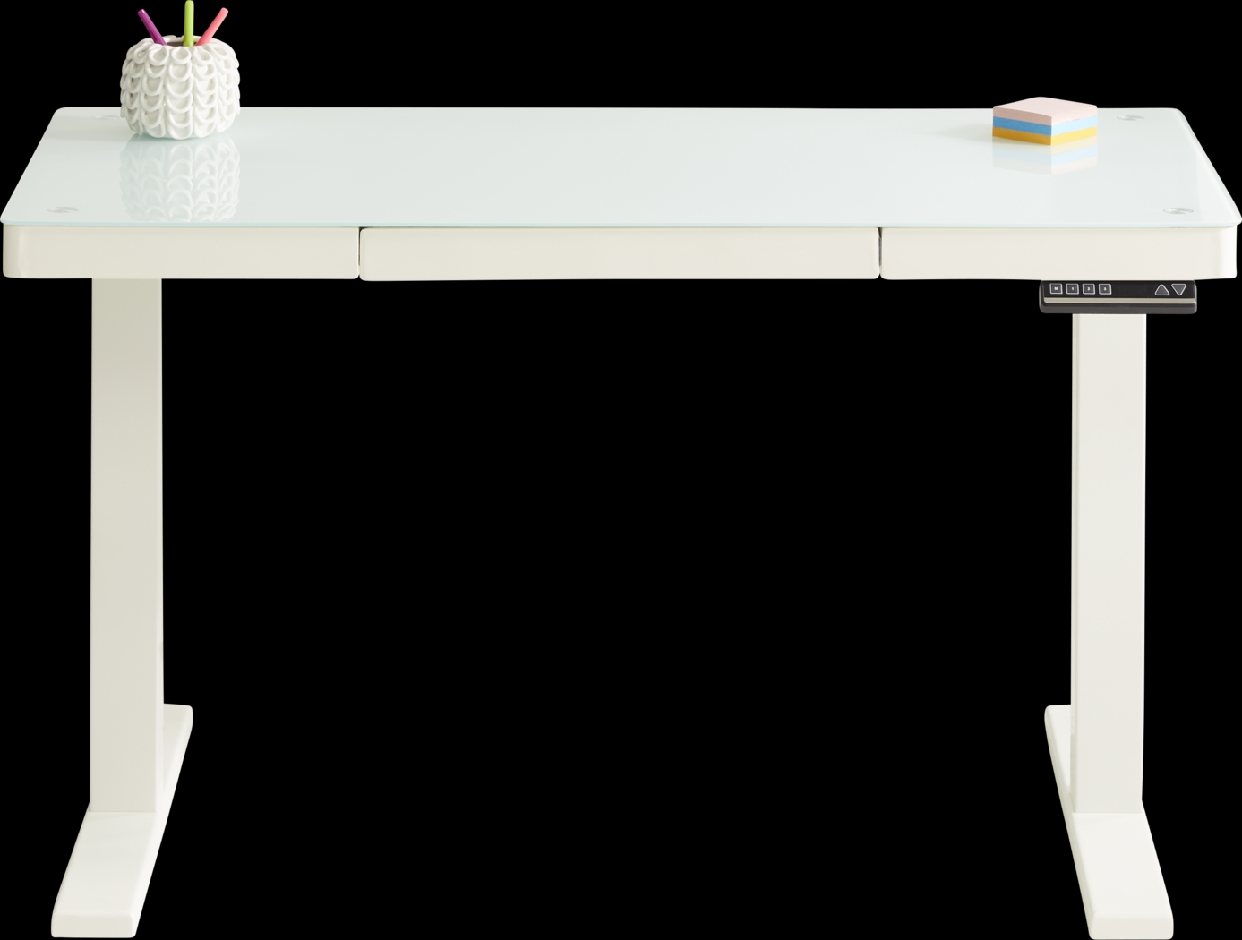 Exeter Place White Adjustable Desk - Thumbnail - Image 1
