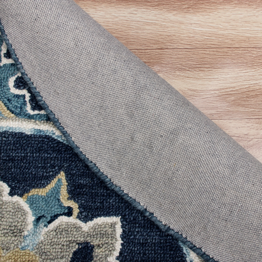 Exmeda Blue/Multi 5' Round Rug - Thumbnail - Image 5