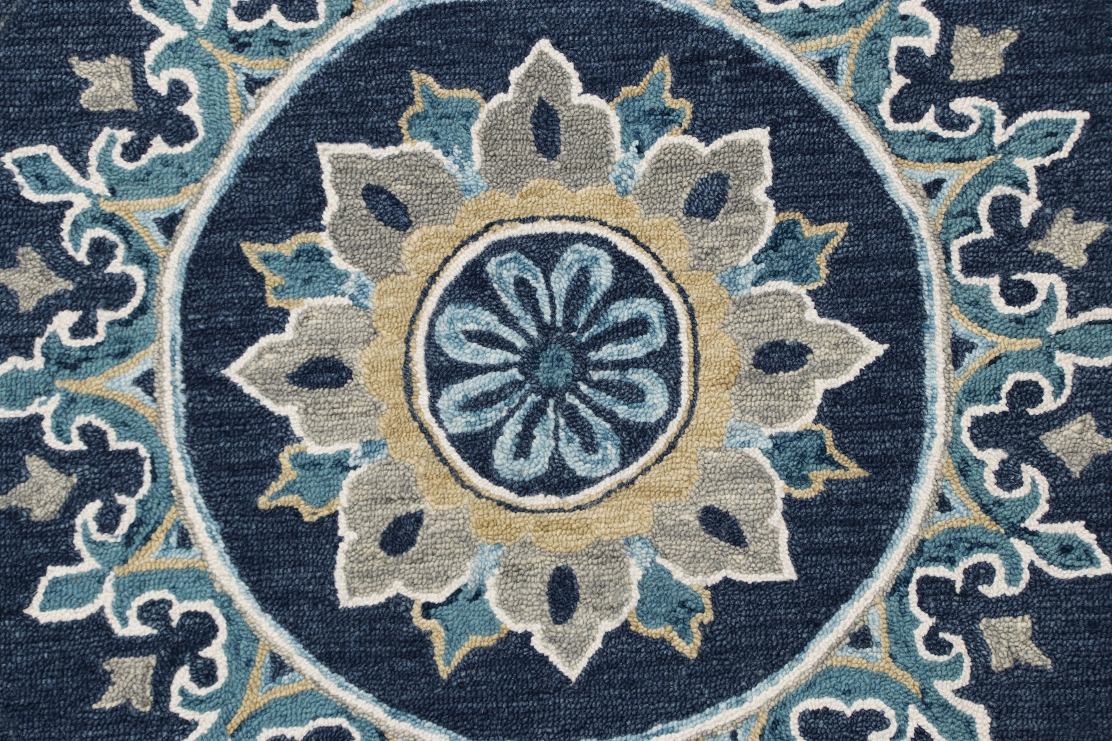 Exmeda Blue/Multi 7' Round Rug - Thumbnail - Image 7