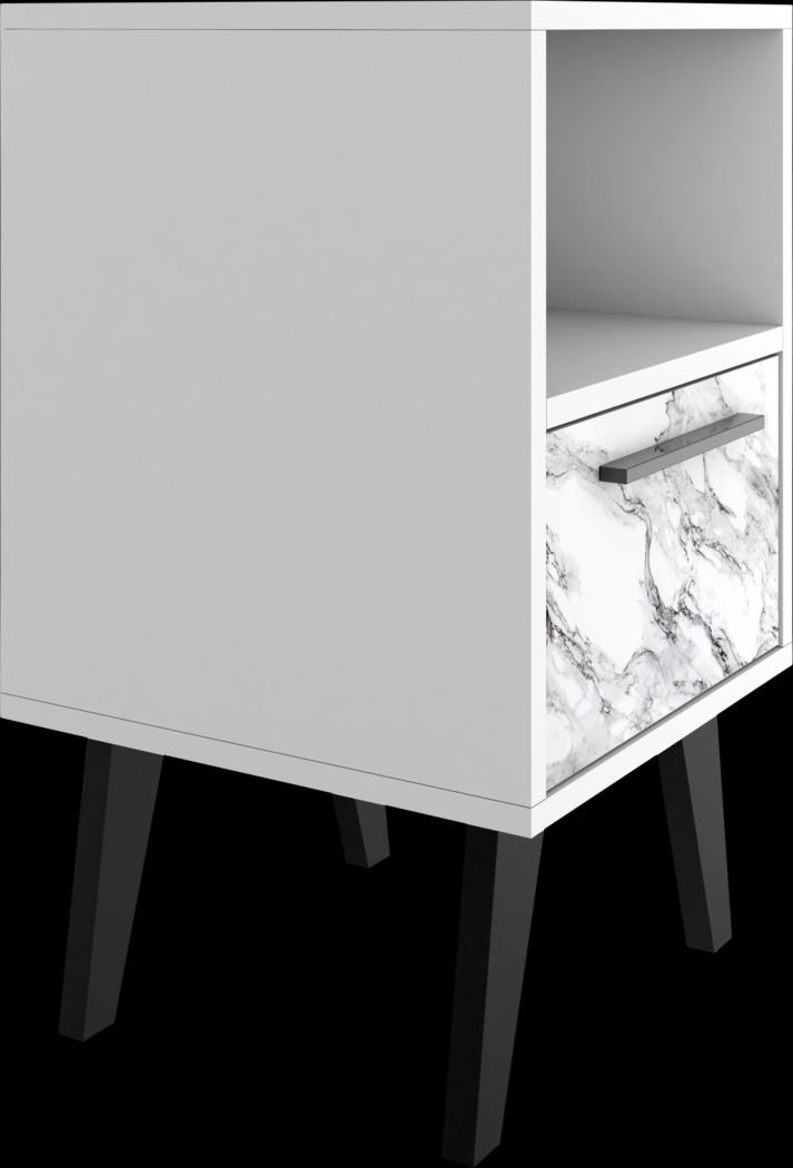 Exmore White Marble Nightstand - Thumbnail - Image 8