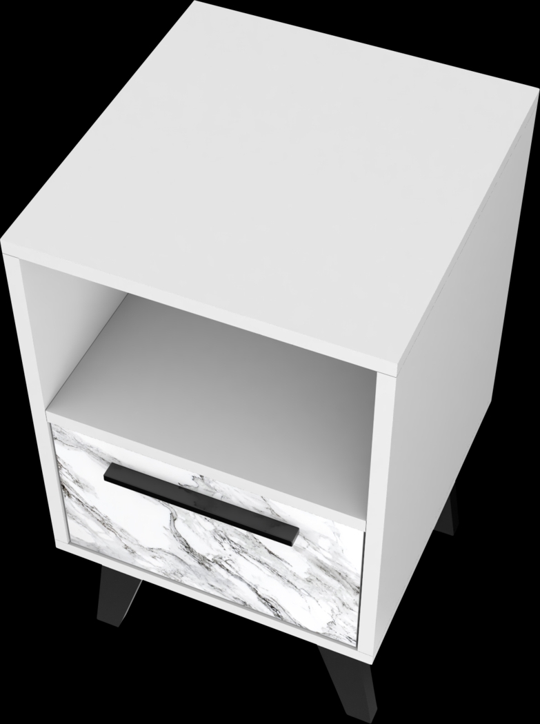 Exmore White Marble Nightstand - Thumbnail - Image 9