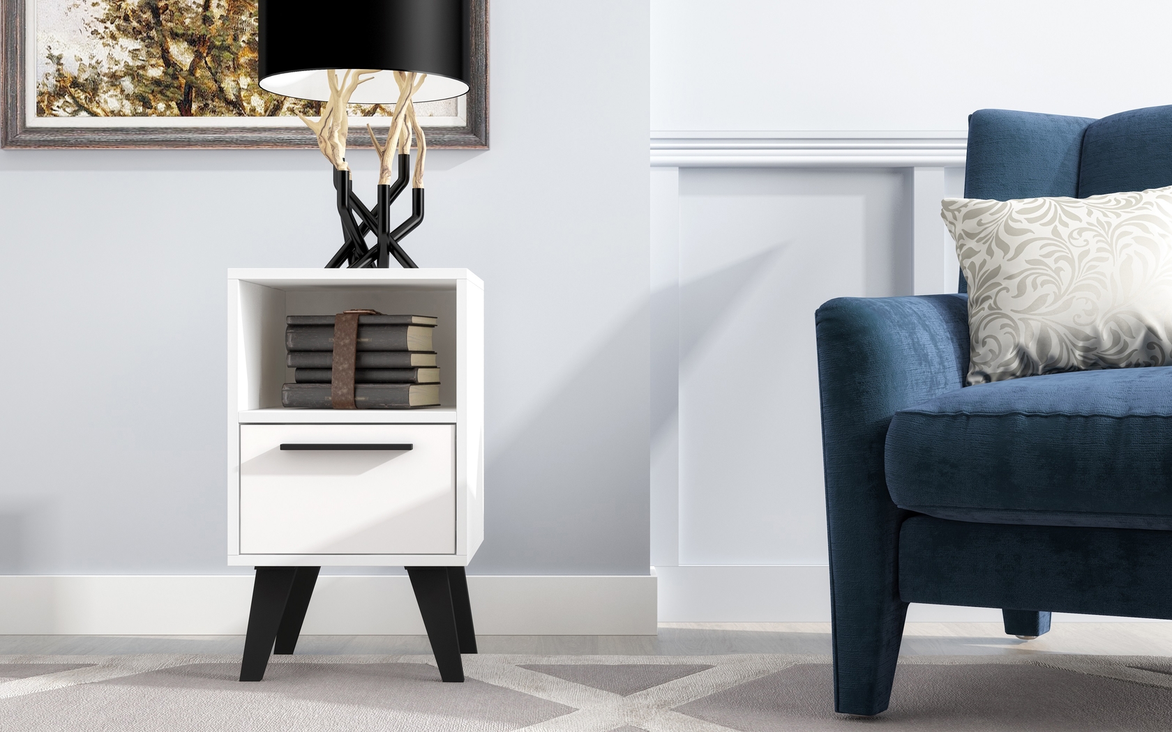 Exmore White Nightstand - Thumbnail - Image 5