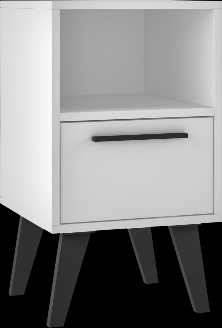 Exmore White Nightstand - Thumbnail - Image 1