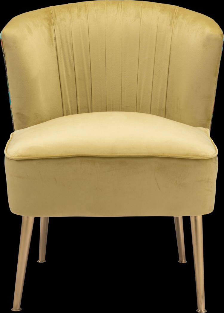 Exotic Flair Yellow Accent Chair - Thumbnail - Image 3