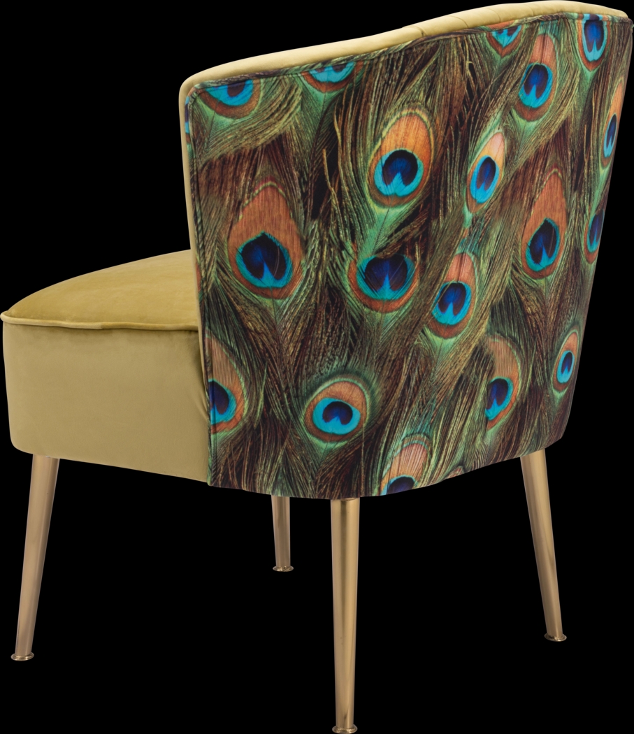 Exotic Flair Yellow Accent Chair - Thumbnail - Image 5
