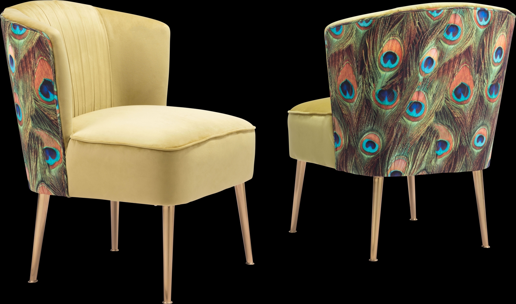 Exotic Flair Yellow Accent Chair - Thumbnail - Image 6