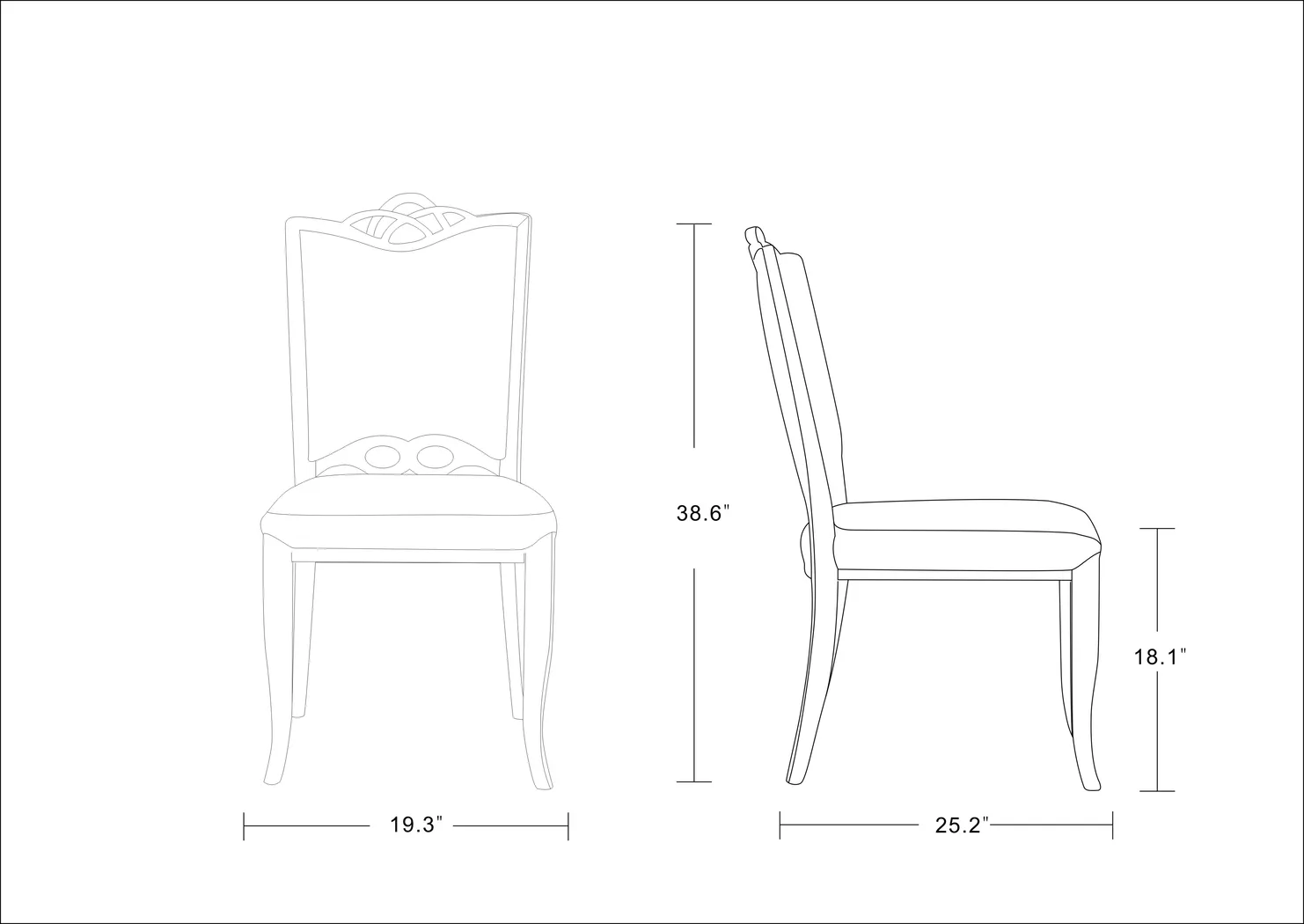 Explority Champagne Side Chair, Set of 2 - Thumbnail - Image 3