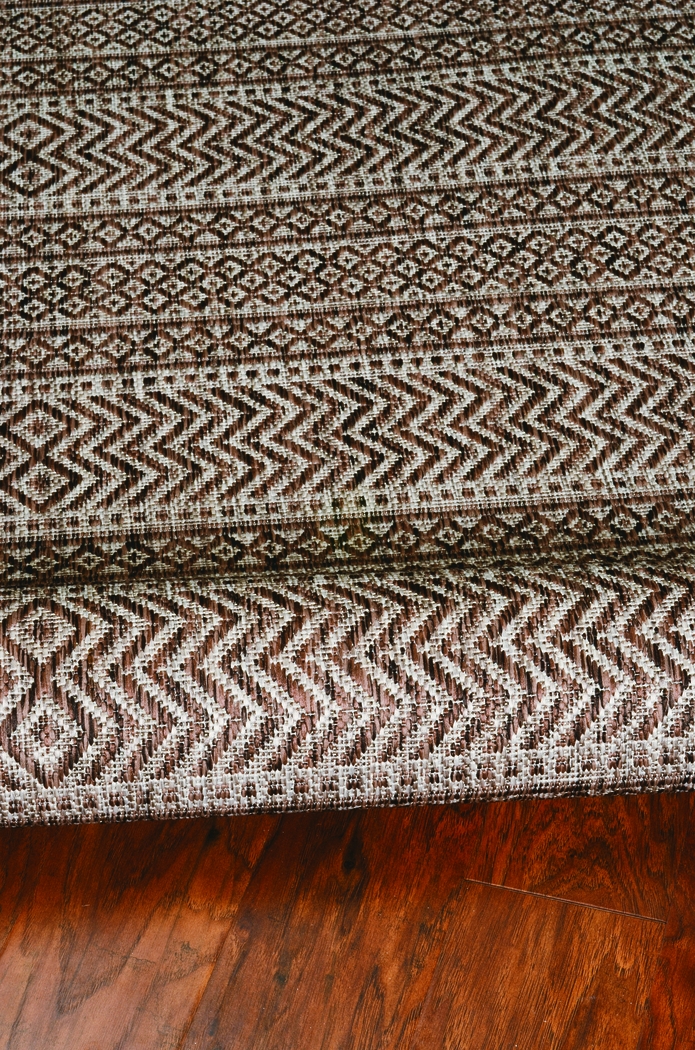 Exsomin Brown 7'10 x 10'10 Indoor/Outdoor Rug - Thumbnail - Image 4