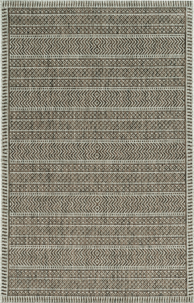 Exsomin Brown 7'10 x 10'10 Indoor/Outdoor Rug - Thumbnail - Image 1
