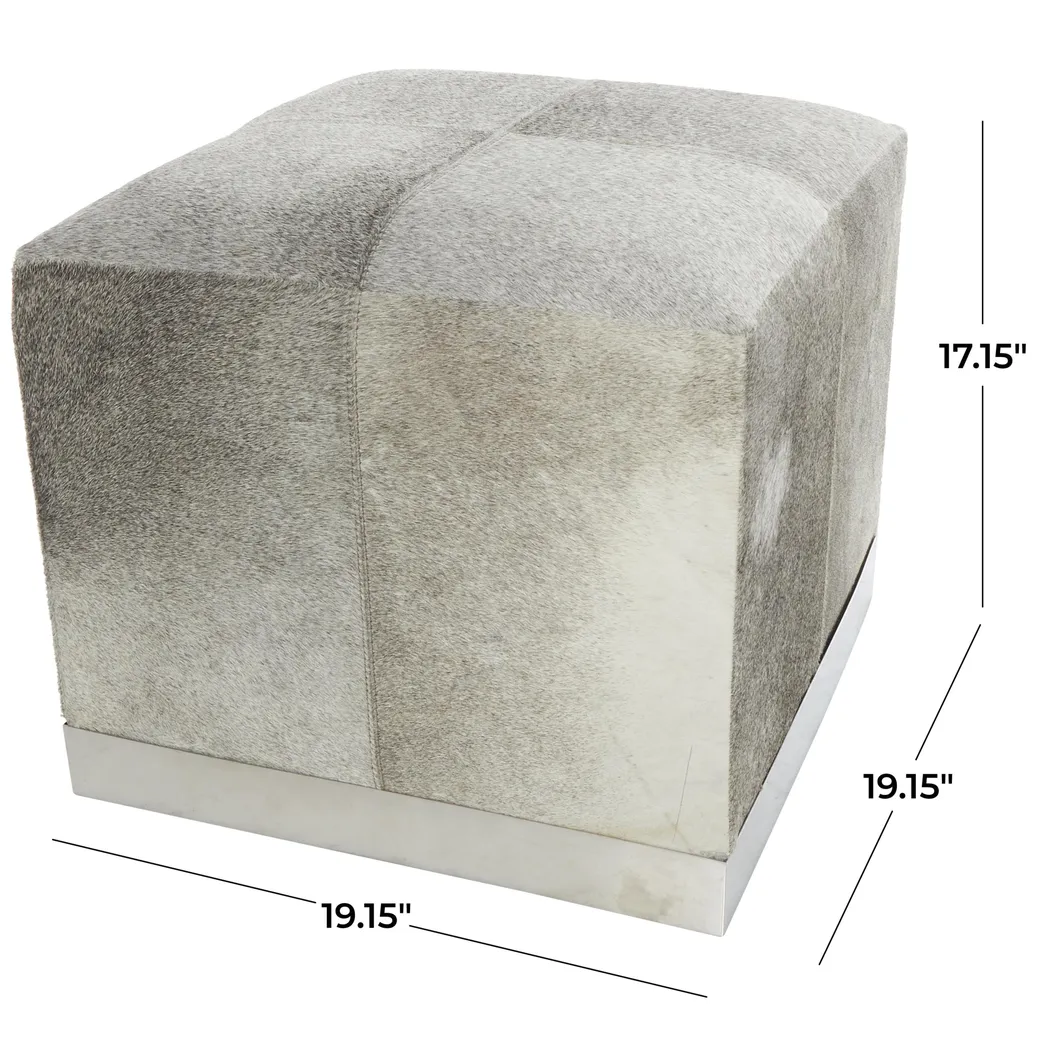 Eyleene Gray Pouf - Image 3