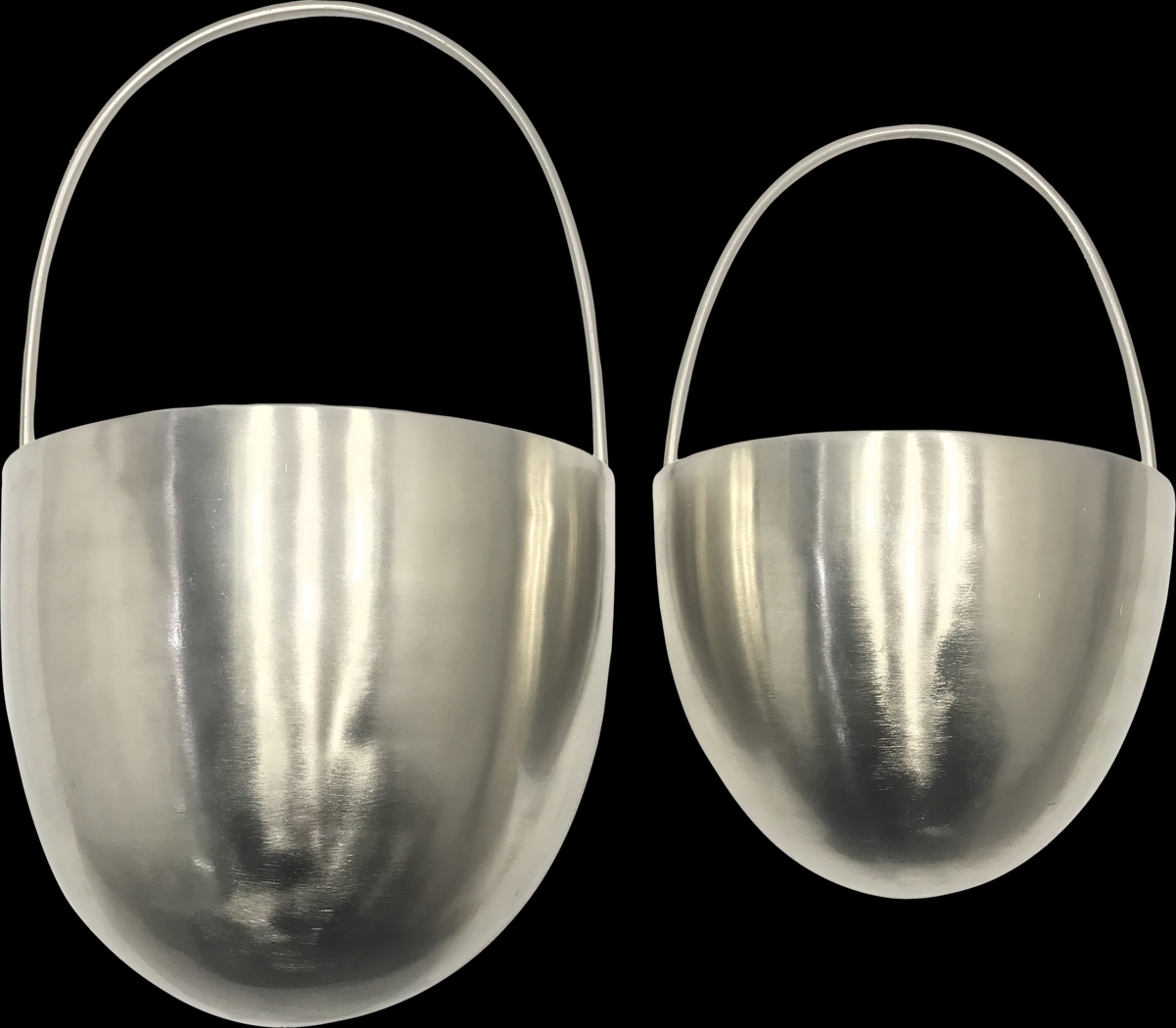 Eyrre Silver Hanging Planter, Set of 2 - Thumbnail - Image 1