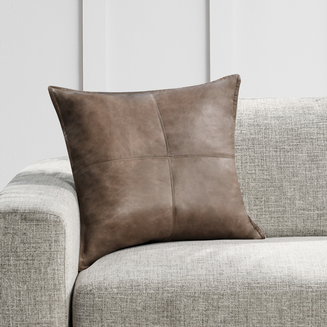 Ezama Taupe Accent Pillow - Thumbnail - Image 2