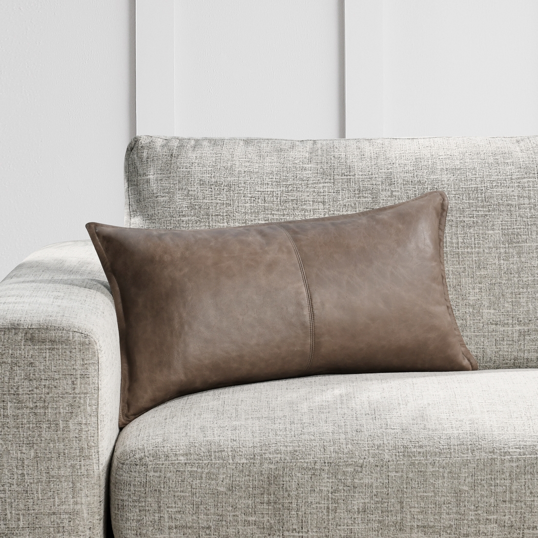 Ezama Taupe Lumbar Pillow - Thumbnail - Image 2