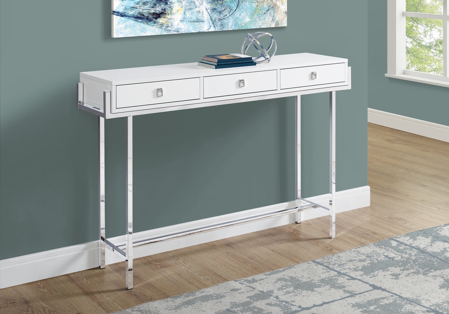 Ezell White Console Table - Thumbnail - Image 2