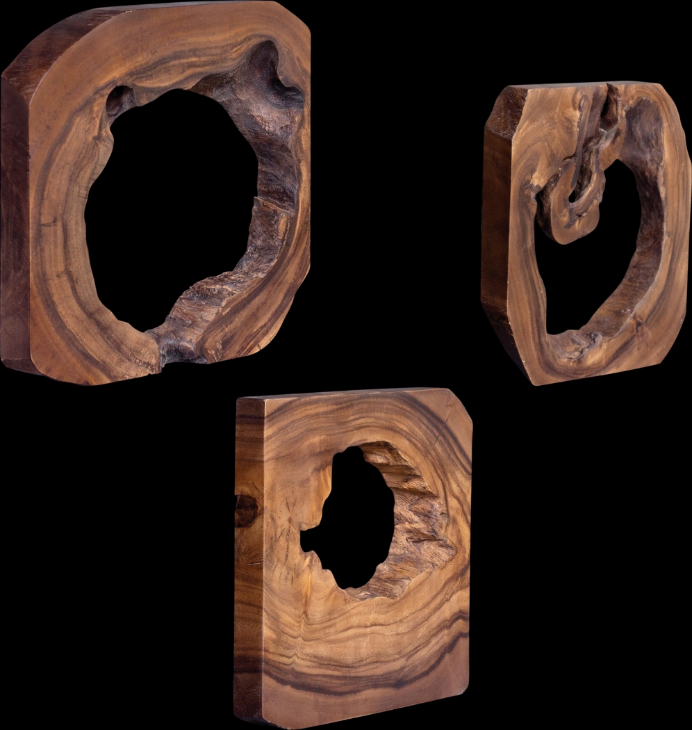 Eziel Brown Set of 6 Wall Decor - Thumbnail - Image 2