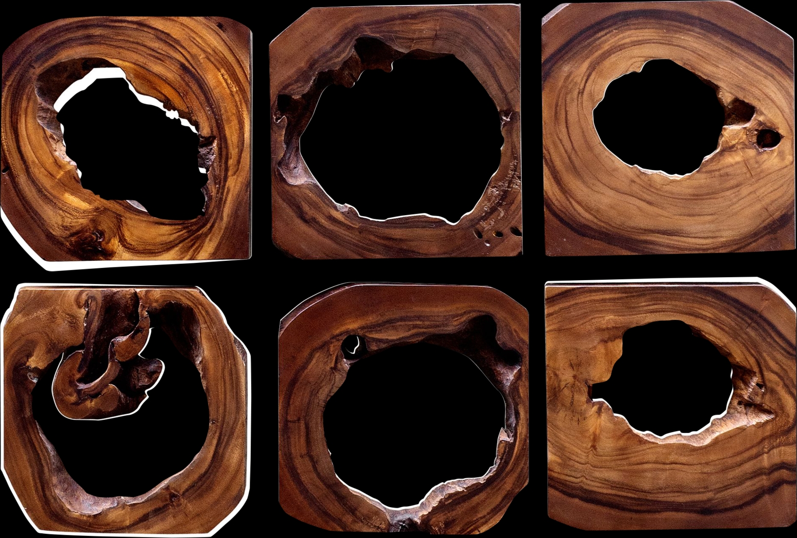 Eziel Brown Set of 6 Wall Decor - Thumbnail - Image 1