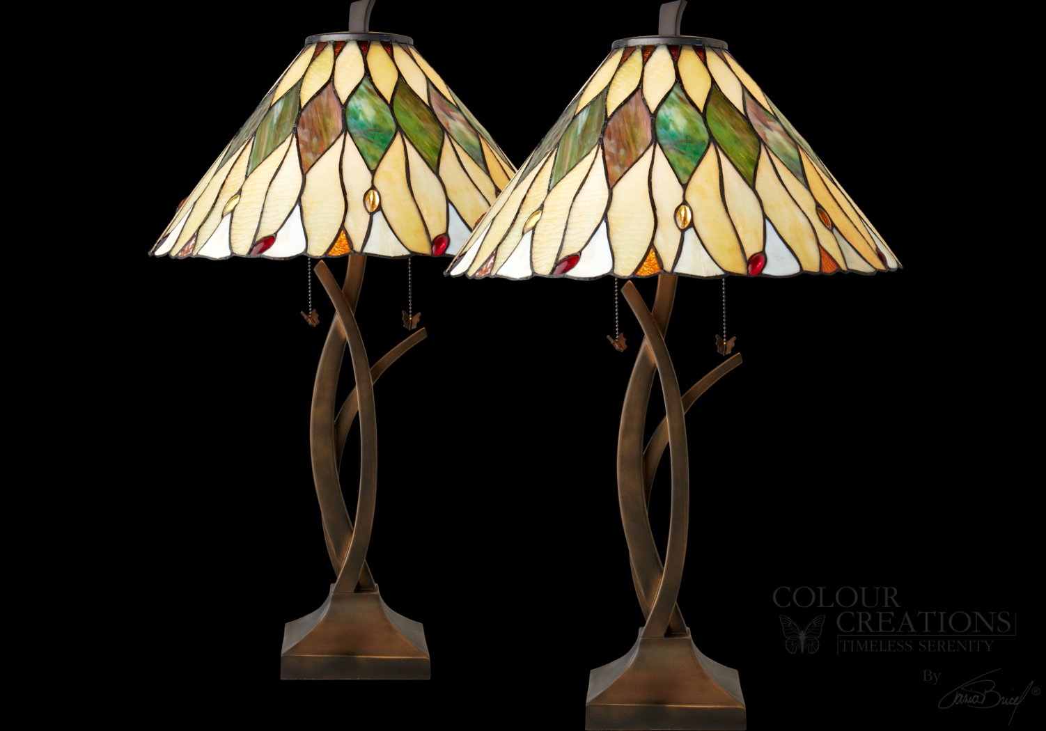 Ezra Tiffany Style - Set of 2 Lamps - Thumbnail - Image 1