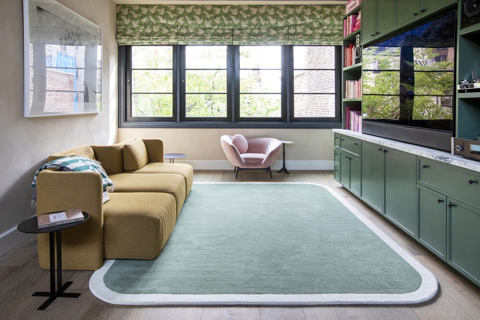 Fabian Green 3'6 x 5'6 Rug - Thumbnail - Image 5