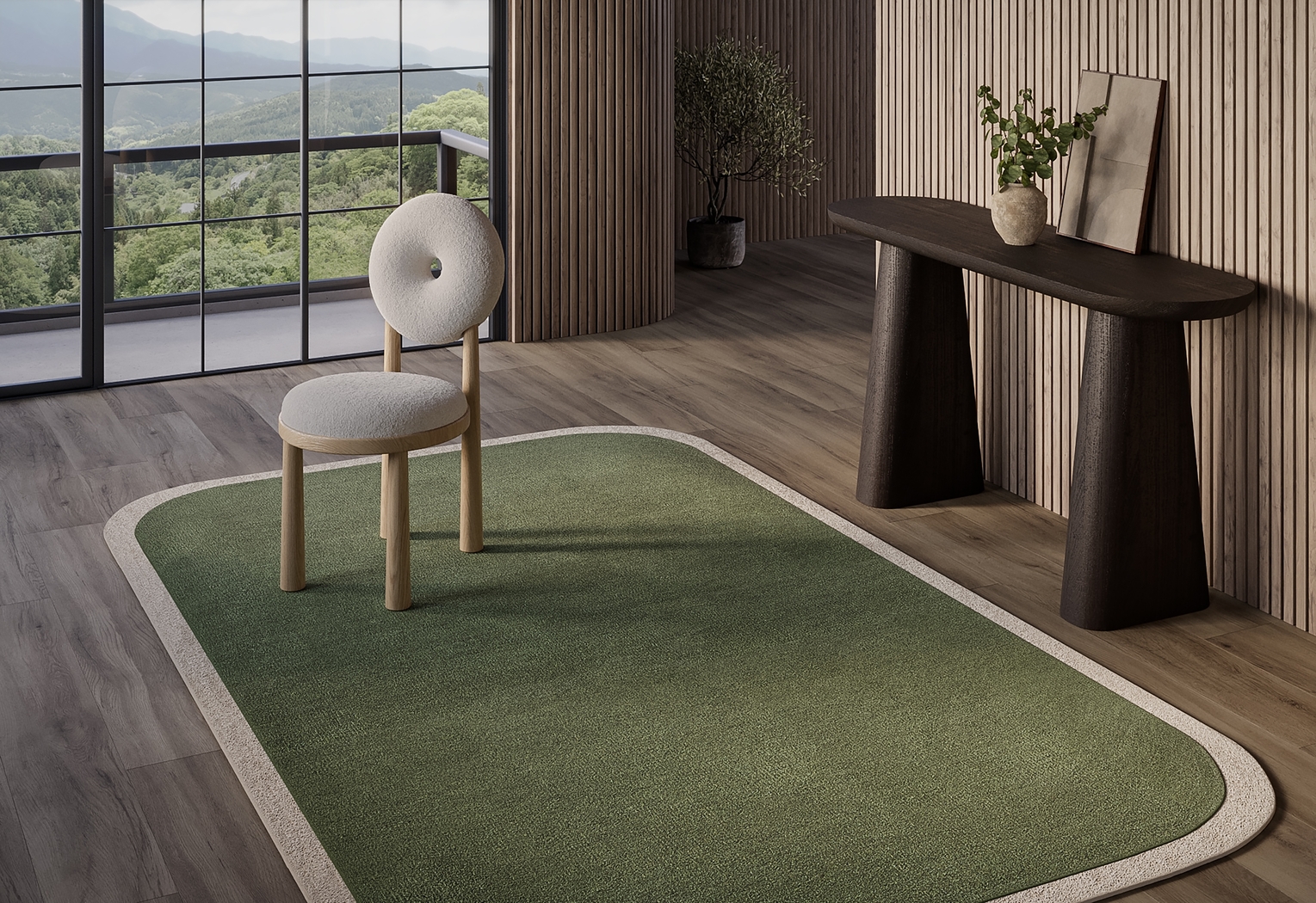 Fabian Green 5' x 8' Rug - Thumbnail - Image 2