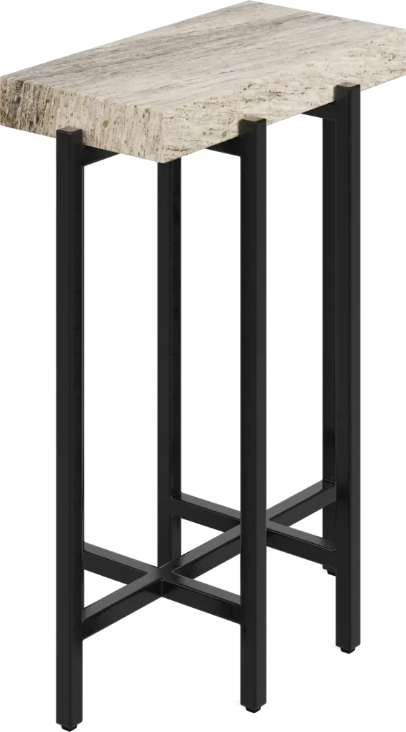 Fablebrook Ivory Marble Accent Table - Thumbnail - Image 1