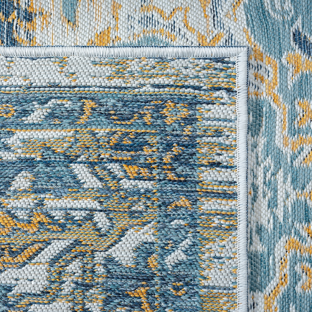 Fadika Blue 5'3 x 7' Indoor/Outdoor Rug - Thumbnail - Image 9