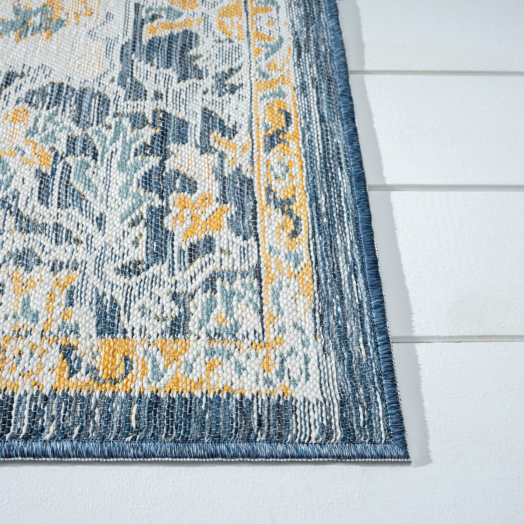 Fadika Blue 5'3 x 7' Indoor/Outdoor Rug - Thumbnail - Image 10