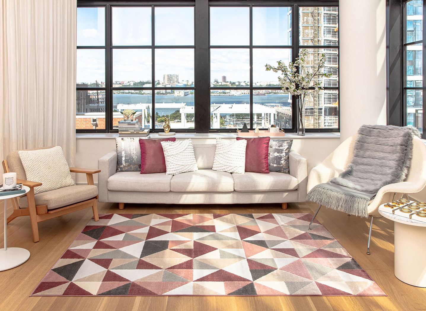 Fadrio Burgundy 8' x 10' Rug - Thumbnail - Image 2