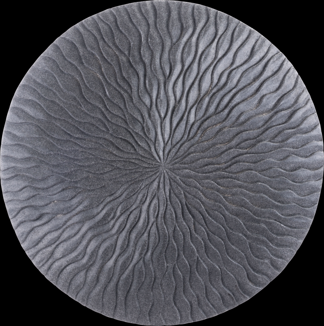 Faerir Gray Large Outdoor Round Wave Plaque - Thumbnail - Image 3