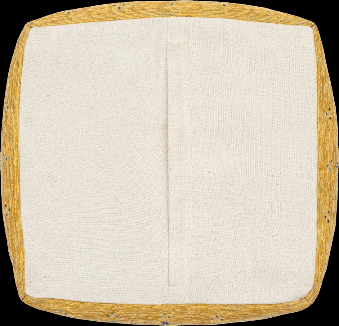 Faesia Yellow/Blue Pouf - Thumbnail - Image 5