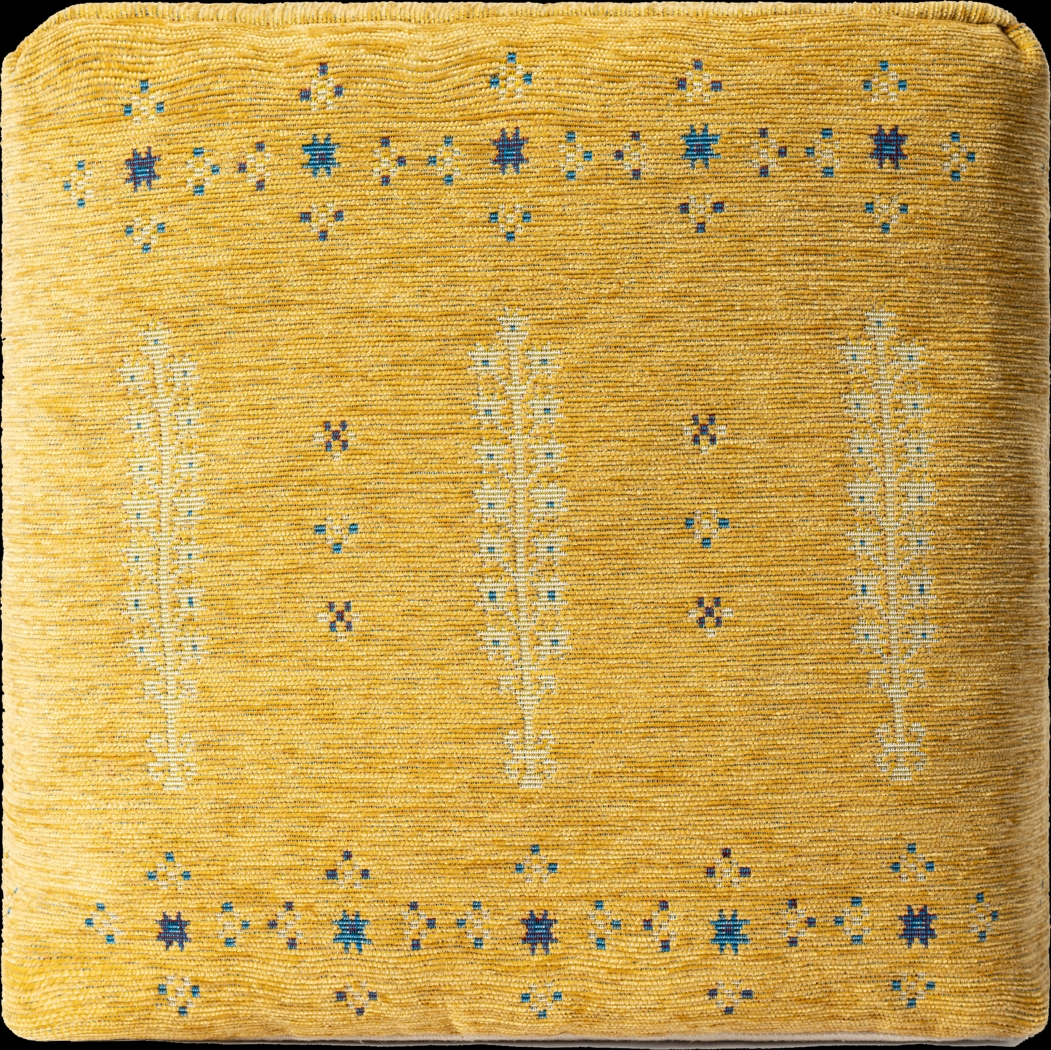 Faesia Yellow/Blue Pouf - Thumbnail - Image 6