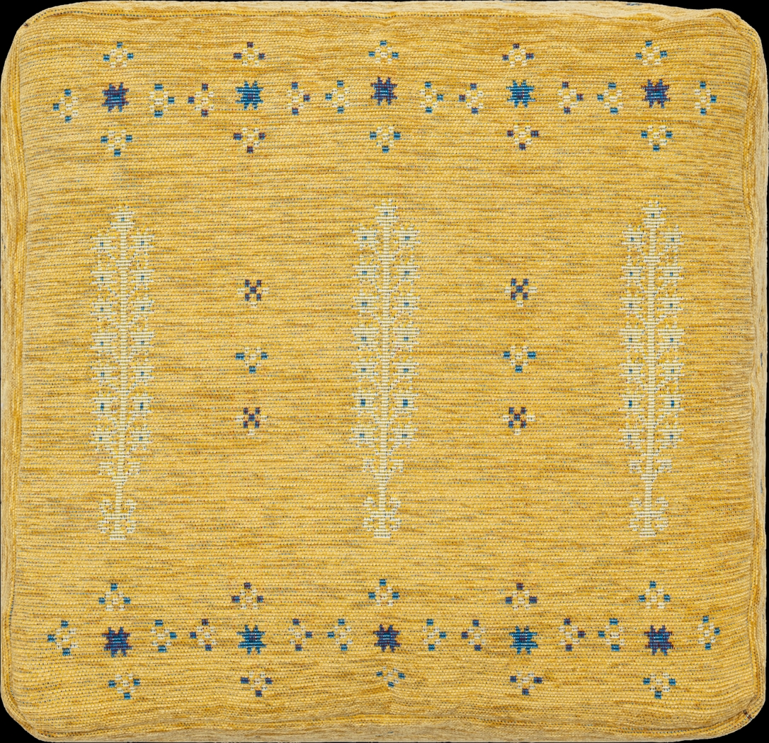 Faesia Yellow/Blue Pouf - Thumbnail - Image 7