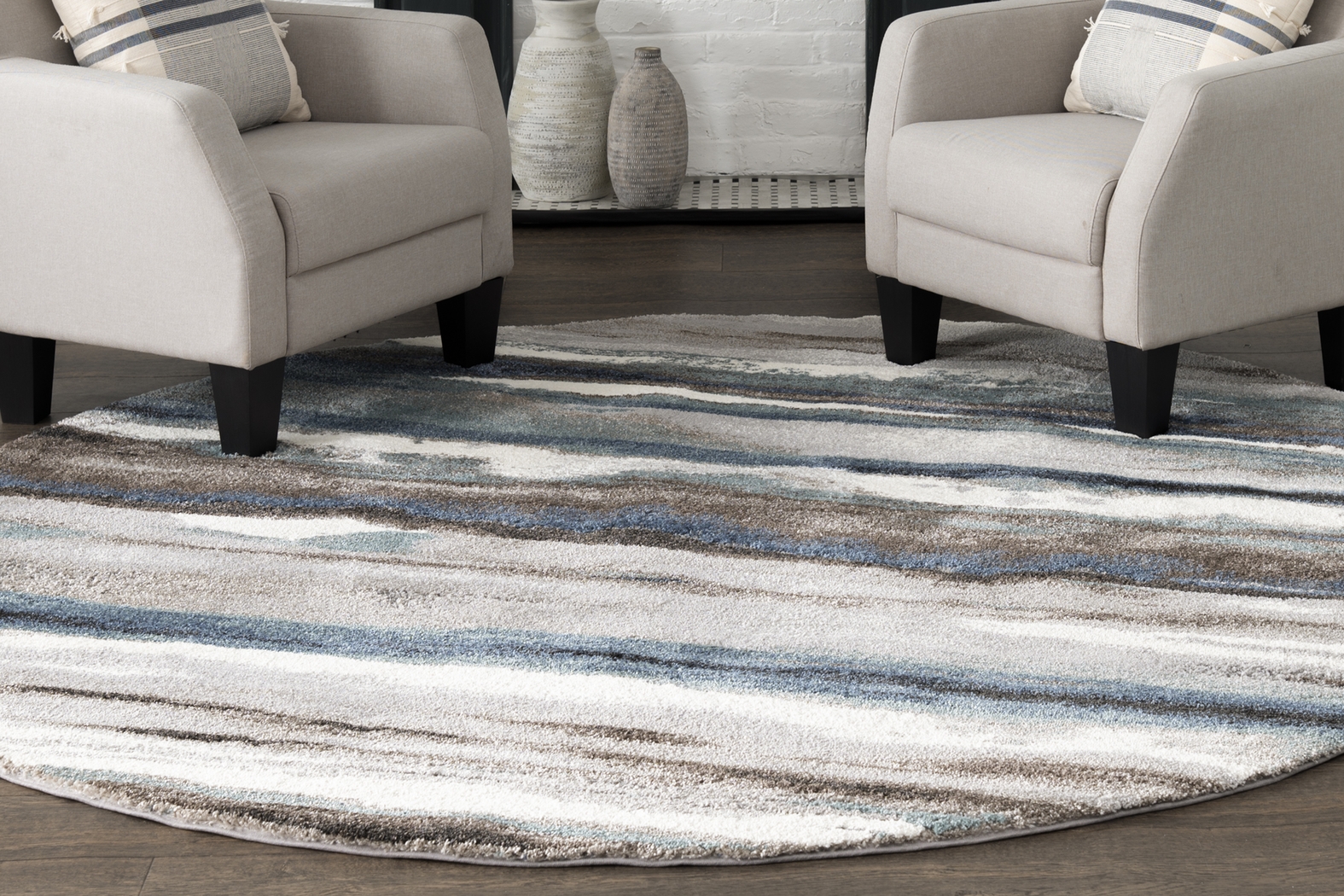 Fairen Multi 7'8 Round Rug - Thumbnail - Image 2