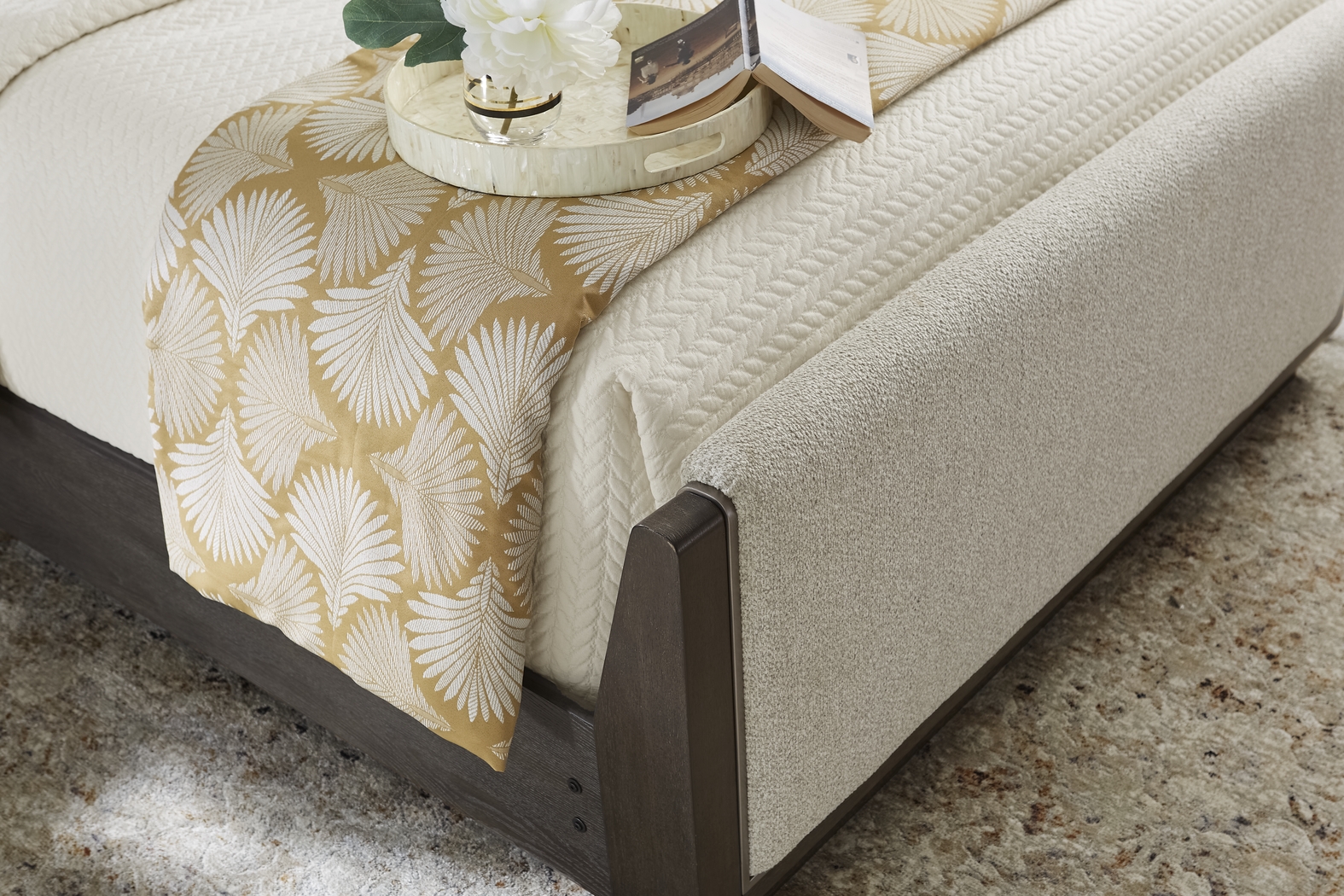 Cindy Crawford Home Small Space Fairfax Gray 5 Pc King Upholstered Bedroom - Thumbnail - Image 5